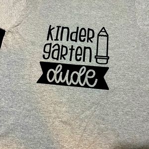 Custom made kindergarten dude tshirt